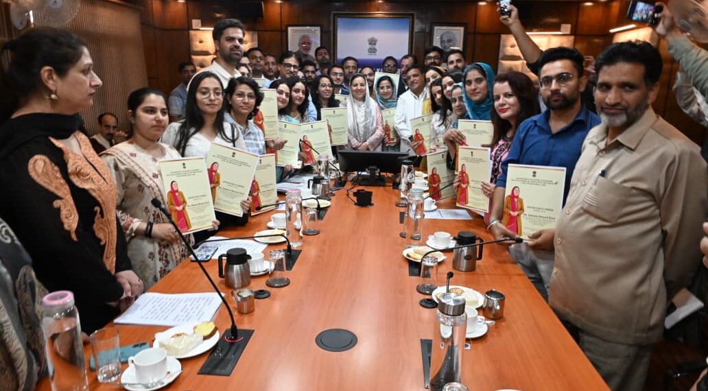 Sakeena Itoo distributes appointment orders to 27 AYUSH Medical Officers at Srinagar