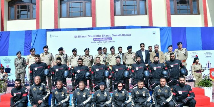J&K Police motorcycle rally flagged off from Srinagar for Rashtriya Ekta Diwas-2026