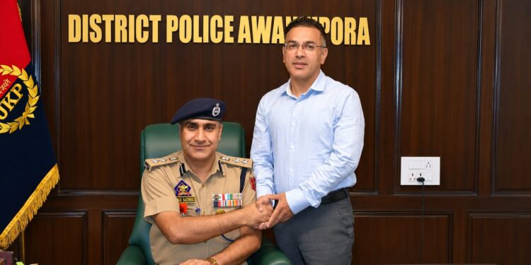Irshad Hussain Rather-JKPS assumes Charge as SSP Awantipora