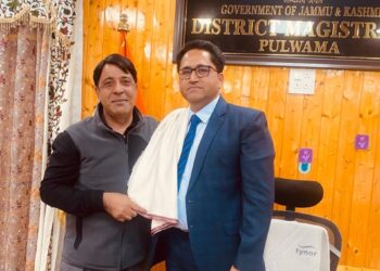 Umer Jaan Welcomes Newly Appointed DC Pulwama, K.K. Sidha