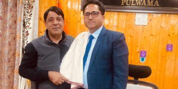 Umer Jaan Welcomes Newly Appointed DC Pulwama, K.K. Sidha 
