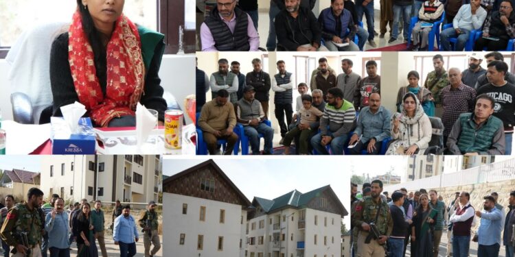 DC Ganderbal Visits Wandhama Transit Camp; Interacts with PM Package Employees, Reviews Basic Amenities