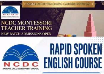 NCDC Invites Applications for Montessori Teacher Training, Rapid Spoken English Courses