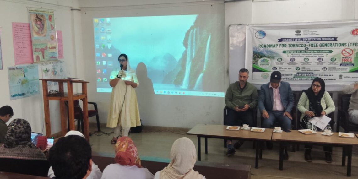District-Level Workshop on Tobacco-Free Generations Held in Pulwama