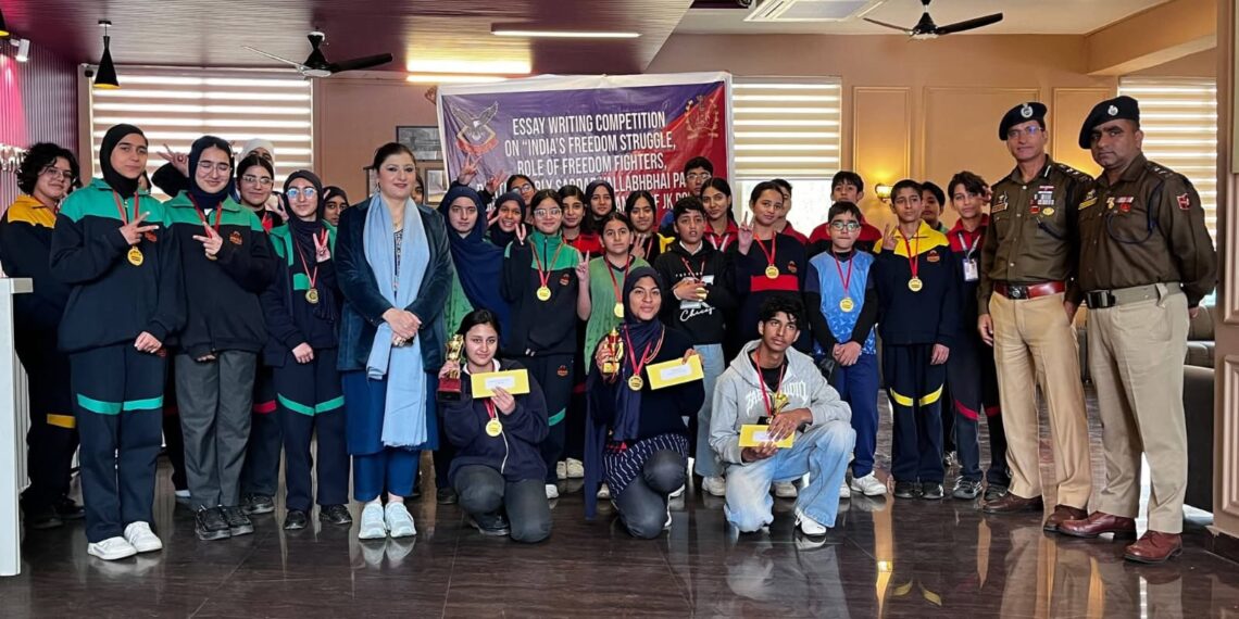 23 JKAP IR Lethpora Organises Essay Writing Competition at Birla Open Minds International School, Pampore