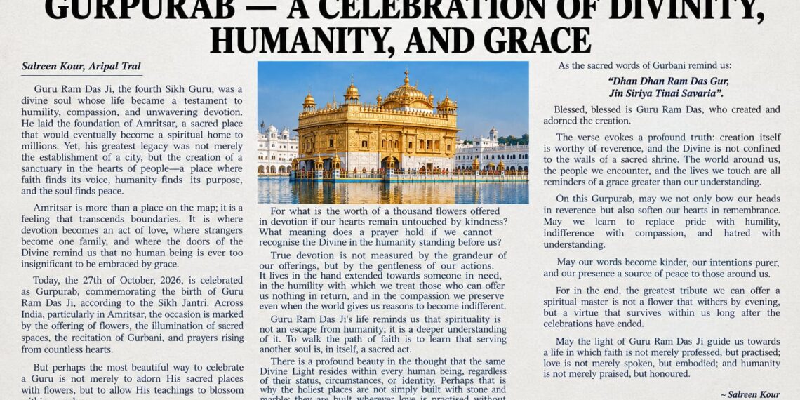 GURPURAB — A CELEBRATION OF DIVINITY, HUMANITY, AND GRACE