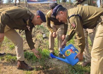 11 JKAP IR Battalion Organises Ekta Tree Plantation Drive in Anantnag