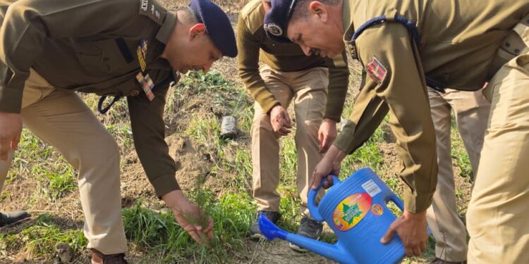 11 JKAP IR Battalion Organises Ekta Tree Plantation Drive in Anantnag