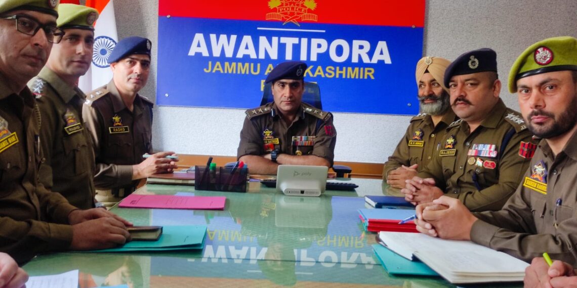 SSP Awantipora Irshad H. Rather Chairs Crime and Security Review Meeting at DPO Awantipora