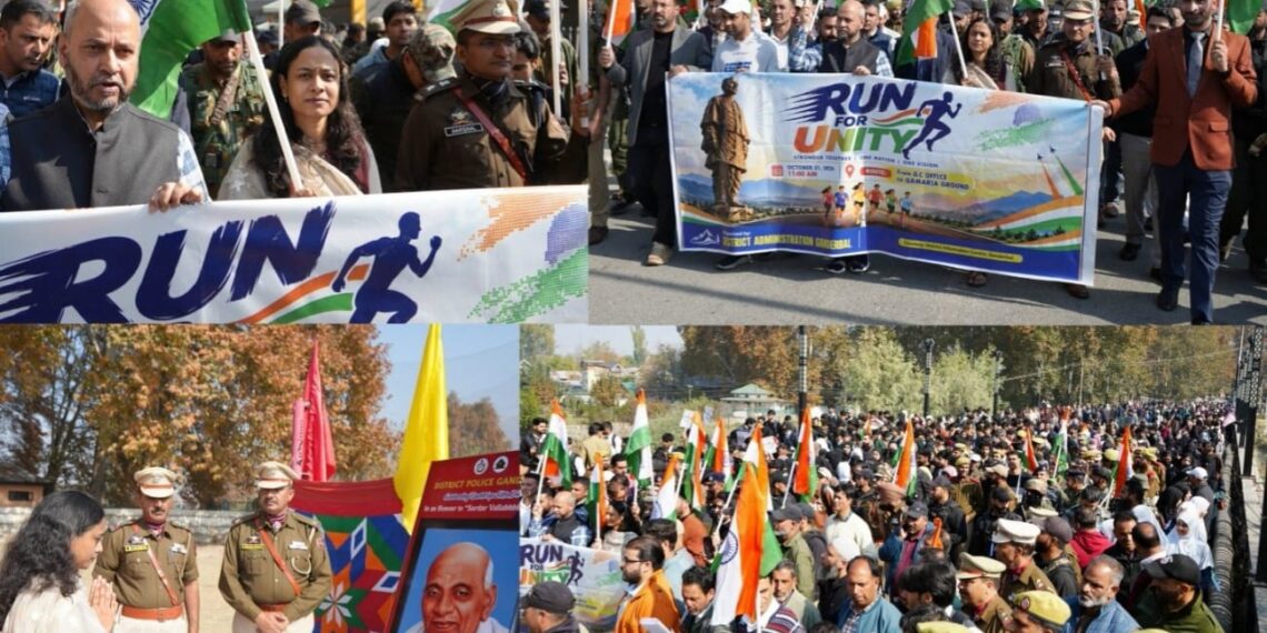 District Administration Ganderbal Observes National Unity Day with Grand ‘Run for Unity’
